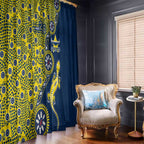 North Queensland Cowboys NAIDOC Week 2026 Window Curtain Aboriginal Lizard Dot Painting - 50 Years of Deadly