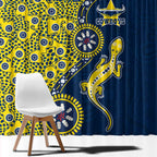 North Queensland Cowboys NAIDOC Week 2026 Window Curtain Aboriginal Lizard Dot Painting - 50 Years of Deadly