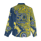 North Queensland Cowboys NAIDOC Week 2026 Women Casual Shirt Aboriginal Lizard Dot Painting - 50 Years of Deadly