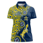 North Queensland Cowboys NAIDOC Week 2026 Women Polo Shirt Aboriginal Lizard Dot Painting - 50 Years of Deadly