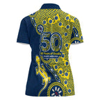 North Queensland Cowboys NAIDOC Week 2026 Women Polo Shirt Aboriginal Lizard Dot Painting - 50 Years of Deadly