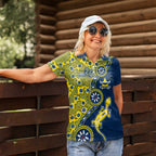 North Queensland Cowboys NAIDOC Week 2026 Women Polo Shirt Aboriginal Lizard Dot Painting - 50 Years of Deadly