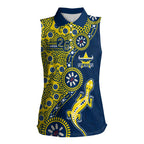 North Queensland Cowboys NAIDOC Week 2026 Women Sleeveless Polo Shirt Aboriginal Lizard Dot Painting - 50 Years of Deadly