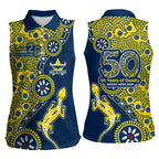 North Queensland Cowboys NAIDOC Week 2026 Women Sleeveless Polo Shirt Aboriginal Lizard Dot Painting - 50 Years of Deadly