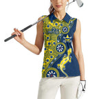 North Queensland Cowboys NAIDOC Week 2026 Women Sleeveless Polo Shirt Aboriginal Lizard Dot Painting - 50 Years of Deadly