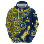North Queensland Cowboys NAIDOC Week 2026 Zip Hoodie Aboriginal Lizard Dot Painting - 50 Years of Deadly