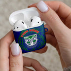 Personalized New Zealand Warriors AirPods Case Polynesian Tribal Chest and Sleeve Tattoo