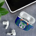 Personalized New Zealand Warriors AirPods Case Polynesian Tribal Chest and Sleeve Tattoo
