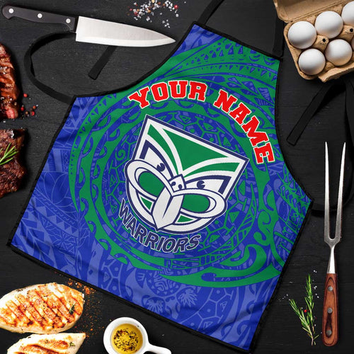 Personalized New Zealand Warriors Apron Polynesian Tribal Chest and Sleeve Tattoo