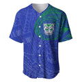 Personalized New Zealand Warriors Baseball Jersey Polynesian Tribal Chest and Sleeve Tattoo