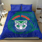 Personalized New Zealand Warriors Bedding Set Polynesian Tribal Chest and Sleeve Tattoo