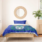 Personalized New Zealand Warriors Bedding Set Polynesian Tribal Chest and Sleeve Tattoo