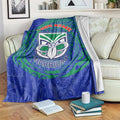 Personalized New Zealand Warriors Blanket Polynesian Tribal Chest and Sleeve Tattoo