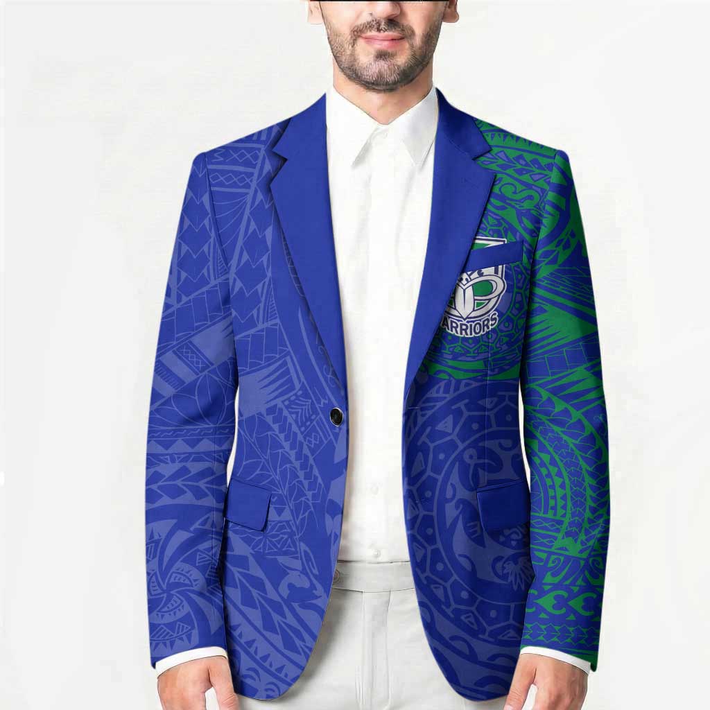 Personalized New Zealand Warriors Blazer Polynesian Tribal Chest and Sleeve Tattoo