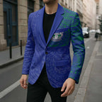 Personalized New Zealand Warriors Blazer Polynesian Tribal Chest and Sleeve Tattoo