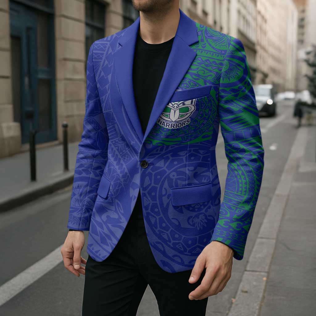 Personalized New Zealand Warriors Blazer Polynesian Tribal Chest and Sleeve Tattoo