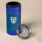 Personalized New Zealand Warriors 4 in 1 Can Cooler Tumbler Polynesian Tribal Chest and Sleeve Tattoo