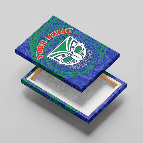 Personalized New Zealand Warriors Canvas Wall Art Polynesian Tribal Chest and Sleeve Tattoo