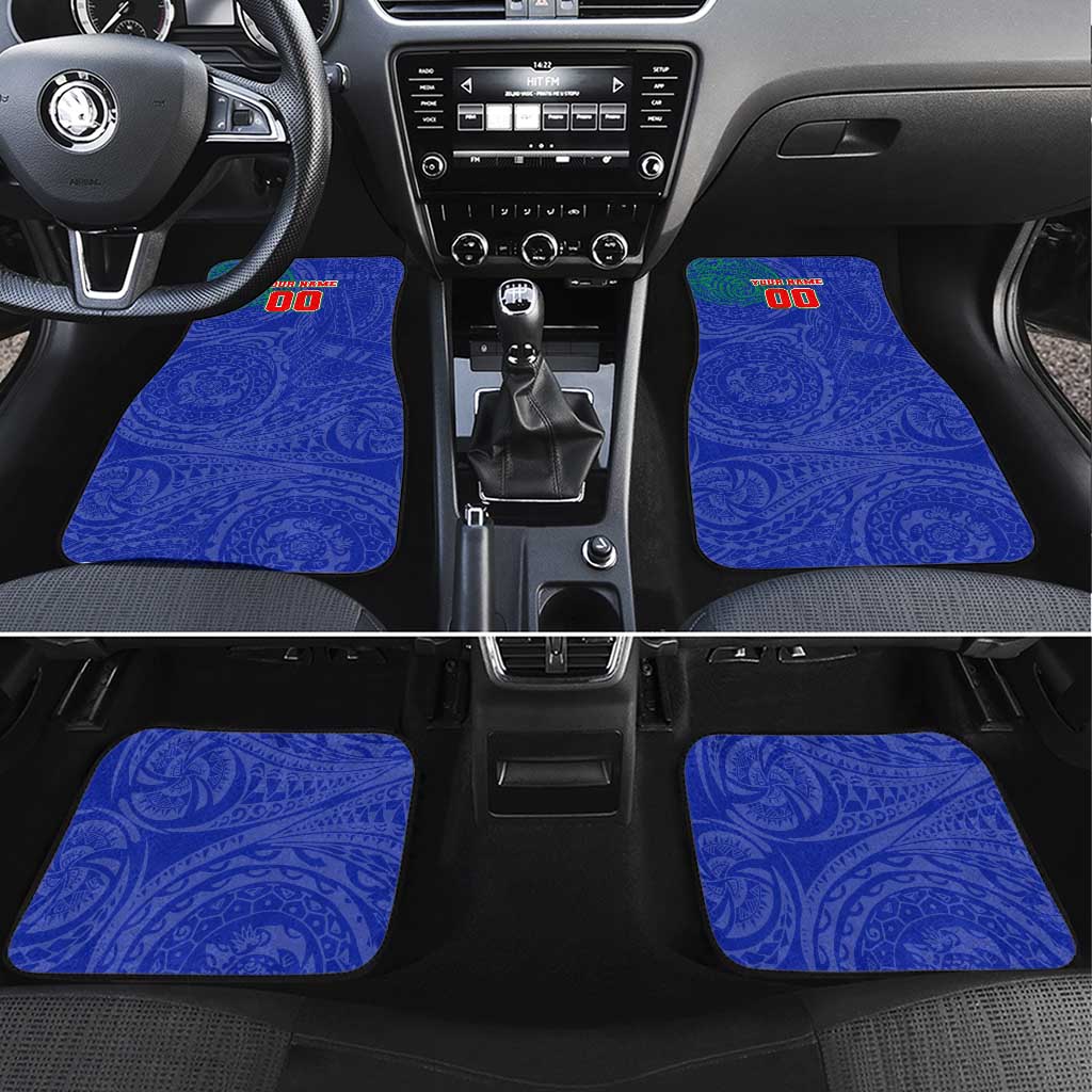 Personalized New Zealand Warriors Car Mats Polynesian Tribal Chest and Sleeve Tattoo