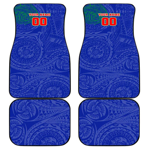Personalized New Zealand Warriors Car Mats Polynesian Tribal Chest and Sleeve Tattoo
