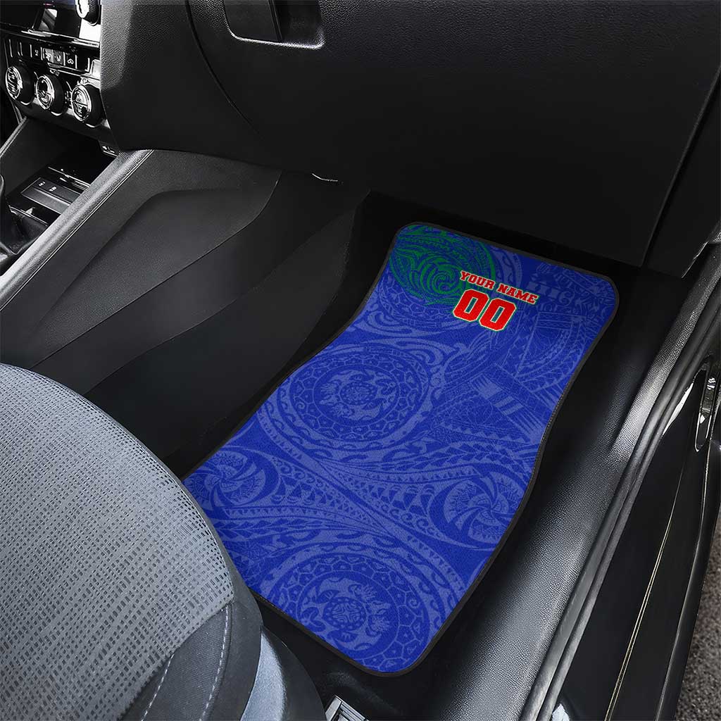 Personalized New Zealand Warriors Car Mats Polynesian Tribal Chest and Sleeve Tattoo