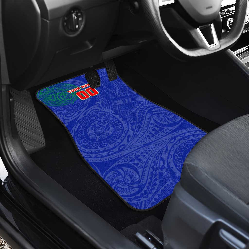 Personalized New Zealand Warriors Car Mats Polynesian Tribal Chest and Sleeve Tattoo