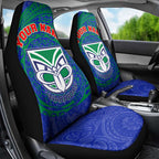 Personalized New Zealand Warriors Car Seat Cover Polynesian Tribal Chest and Sleeve Tattoo