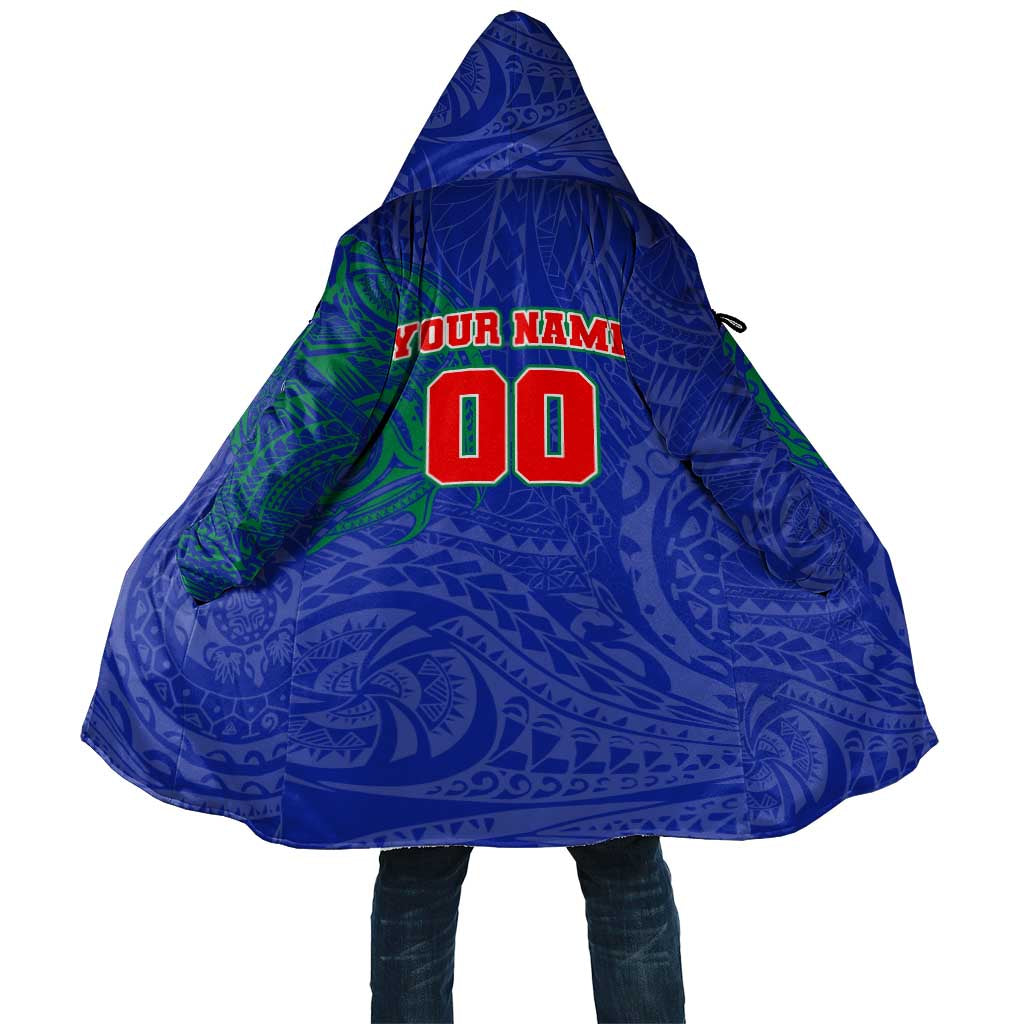 Personalized New Zealand Warriors Cloak Polynesian Tribal Chest and Sleeve Tattoo