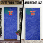 Personalized New Zealand Warriors Door Cover Polynesian Tribal Chest and Sleeve Tattoo