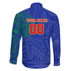 Personalized New Zealand Warriors Family Matching Puletasi and Hawaiian Shirt Polynesian Tribal Chest and Sleeve Tattoo