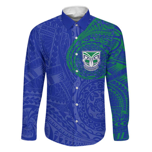 Personalized New Zealand Warriors Family Matching Summer Maxi Dress and Hawaiian Shirt Polynesian Tribal Chest and Sleeve Tattoo