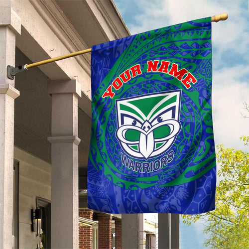Personalized New Zealand Warriors Garden Flag Polynesian Tribal Chest and Sleeve Tattoo