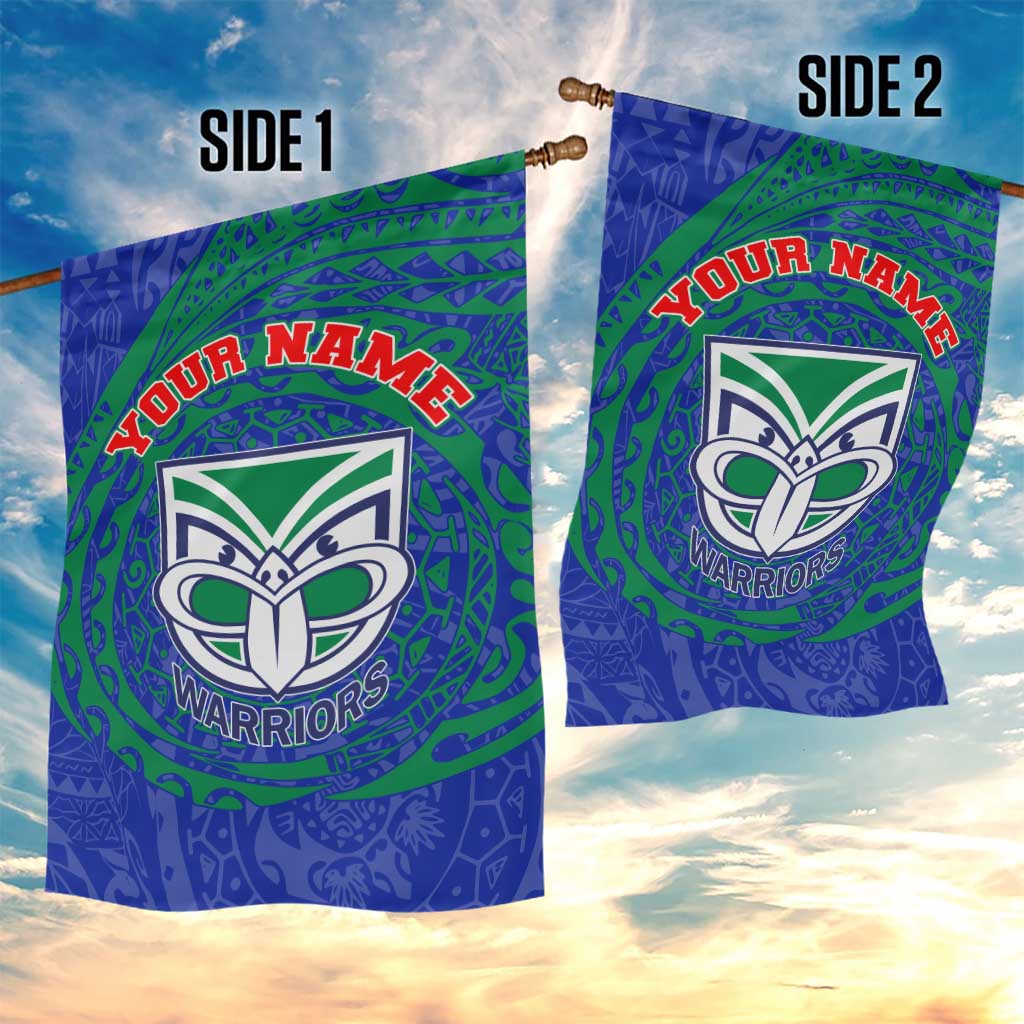 Personalized New Zealand Warriors Garden Flag Polynesian Tribal Chest and Sleeve Tattoo