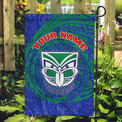 Personalized New Zealand Warriors Garden Flag Polynesian Tribal Chest and Sleeve Tattoo