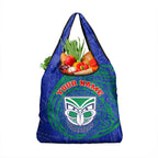 Personalized New Zealand Warriors Grocery Bag Polynesian Tribal Chest and Sleeve Tattoo