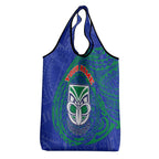 Personalized New Zealand Warriors Grocery Bag Polynesian Tribal Chest and Sleeve Tattoo