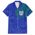 Personalized New Zealand Warriors Hawaiian Shirt Polynesian Tribal Chest and Sleeve Tattoo