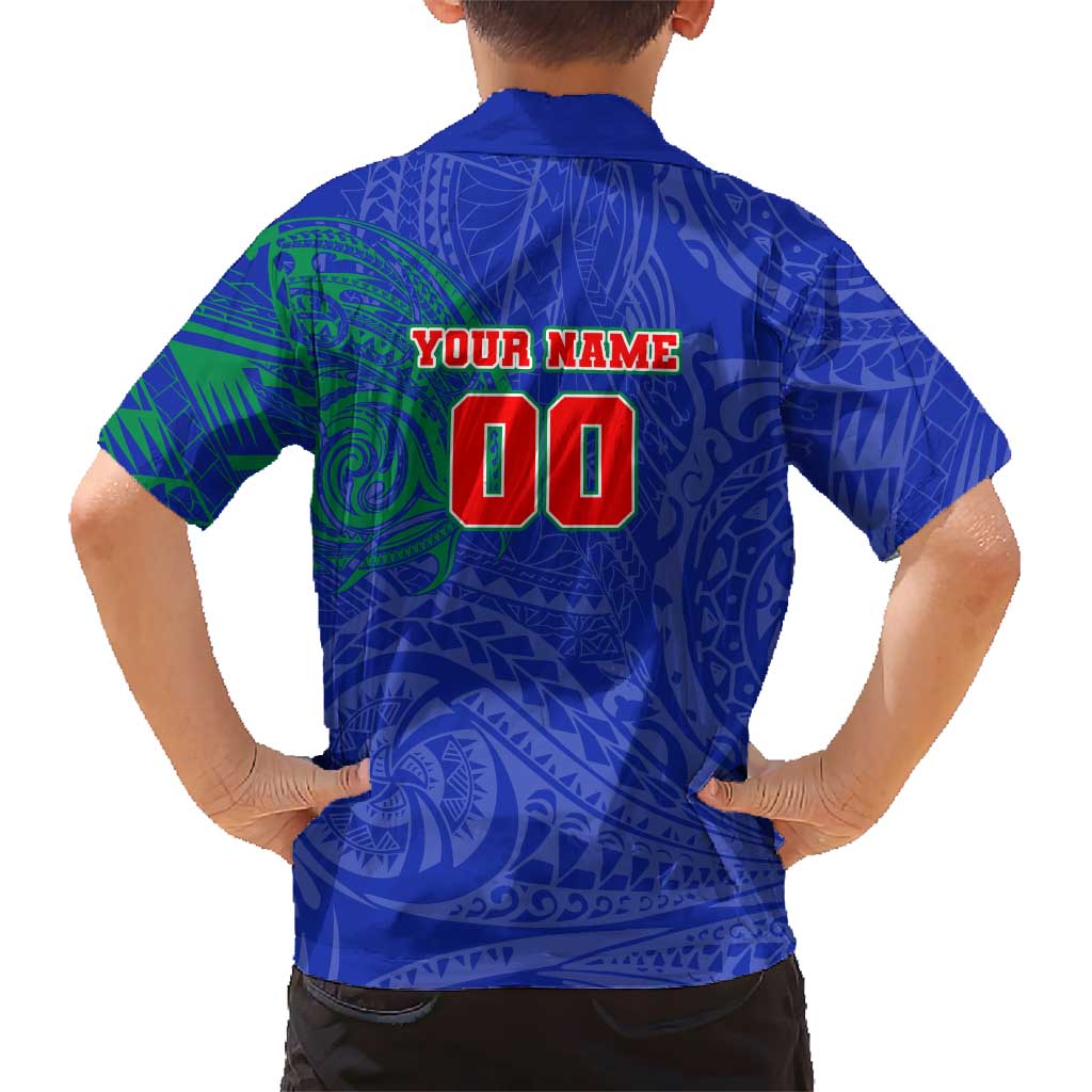 Personalized New Zealand Warriors Hawaiian Shirt Polynesian Tribal Chest and Sleeve Tattoo