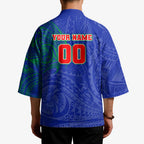Personalized New Zealand Warriors Kimono Polynesian Tribal Chest and Sleeve Tattoo