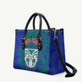 Personalized New Zealand Warriors Leather Bag Polynesian Tribal Chest and Sleeve Tattoo