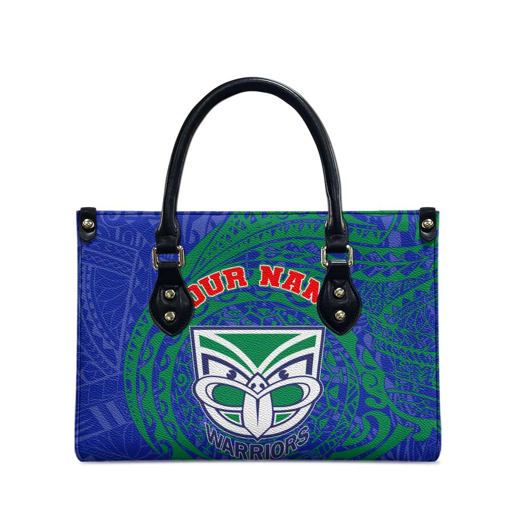 Personalized New Zealand Warriors Leather Bag Polynesian Tribal Chest and Sleeve Tattoo