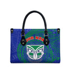 Personalized New Zealand Warriors Leather Bag Polynesian Tribal Chest and Sleeve Tattoo