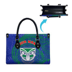 Personalized New Zealand Warriors Leather Bag Polynesian Tribal Chest and Sleeve Tattoo