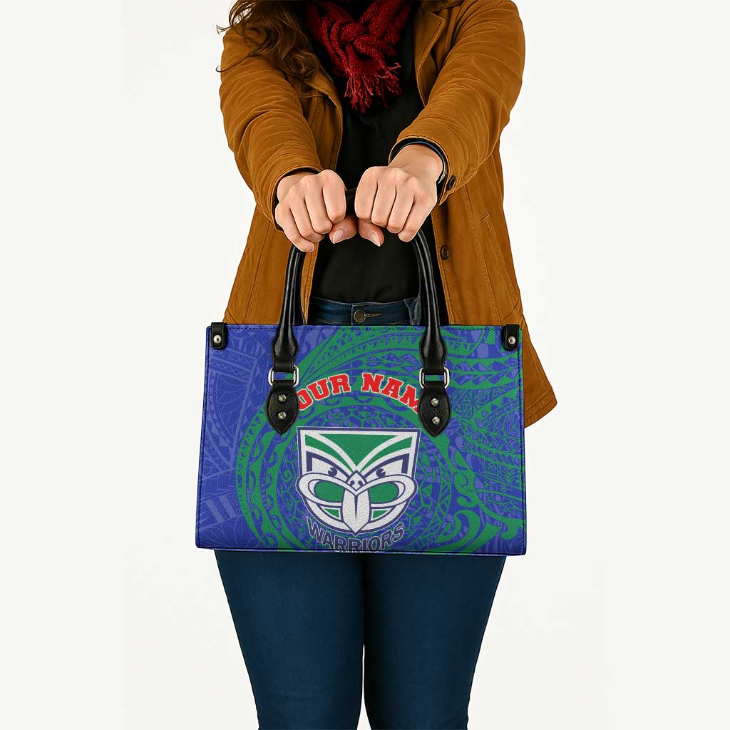 Personalized New Zealand Warriors Leather Bag Polynesian Tribal Chest and Sleeve Tattoo