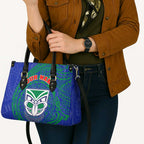 Personalized New Zealand Warriors Leather Bag Polynesian Tribal Chest and Sleeve Tattoo