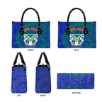 Personalized New Zealand Warriors Leather Bag Polynesian Tribal Chest and Sleeve Tattoo