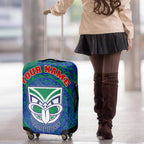 Personalized New Zealand Warriors Luggage Cover Polynesian Tribal Chest and Sleeve Tattoo