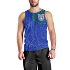 Personalized New Zealand Warriors Men Tank Top Polynesian Tribal Chest and Sleeve Tattoo