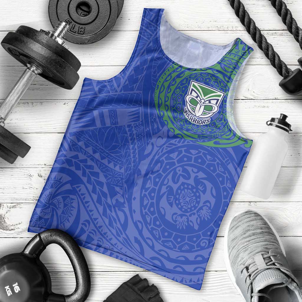 Personalized New Zealand Warriors Men Tank Top Polynesian Tribal Chest and Sleeve Tattoo