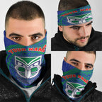 Personalized New Zealand Warriors Neck Gaiter Polynesian Tribal Chest and Sleeve Tattoo